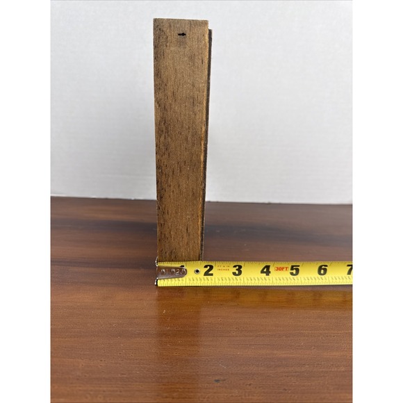 Vintage Wood Trinket Shelf House Shaped Wooden Knick Knack Small Display 8.5" - Picture 6 of 6
